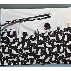 Kitten snack set - tacâmuri și suport pentru pliculețe de ceai (zahăr, sare, șervețele răcoritoare...) -  - Artynos.ro