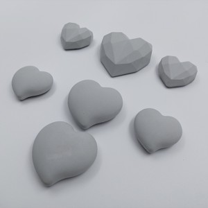 Beton Material cardiac colorat în gri, magnet de răcire -  - Artynos.ro