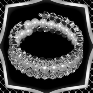 Bijuterii bratari: trei randuri de perle de ceara bratara de cristal ES-K07-3e, , , ARTYNOS