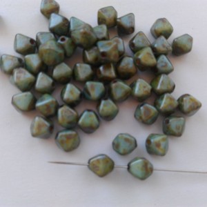 Margele din sticla ceha - 6mm - 60 buc / pachet - marmura, , , ARTYNOS