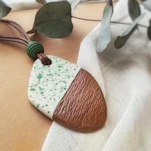 Colier Pădure handmade din argilă - bijuterii - coliere - coliere cu pandantive - Artynos.ro