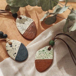 Colier Pădure handmade din argilă - bijuterii - coliere - coliere cu pandantive - Artynos.ro