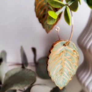 Cercei Vintage Teal handmade din argilă - bijuterii - cercei - cercei agățați - Artynos.ro