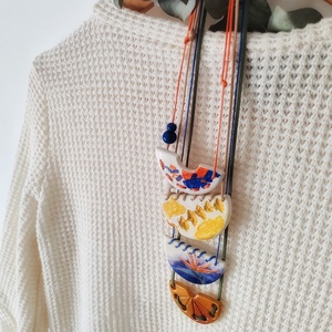 Colier Soare handmade din argilă - bijuterii - coliere - coliere cu pandantive - Artynos.ro