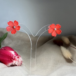 Cercei din flori de lucite - bijuterii - cercei - cercei din rășină - Artynos.ro