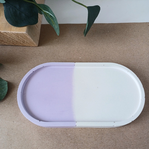 Tavă ovală decorativă din beton Color Block - casă & stil de viață - accesorii pentru decorat casa - decorațiuni de masă și decorațiuni pentru rafturi  - boluri din ceramică, boluri decorative - Artynos.ro