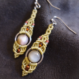 Cercei Verde Olive - bijuterii - cercei - cercei lungi - Artynos.ro