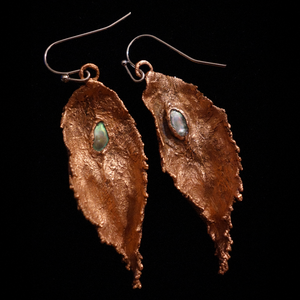 Cercei cupru Frunze de Mur - Artynos.ro