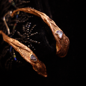 Cercei cupru Crin - bijuterii - cercei - cercei lungi - Artynos.ro