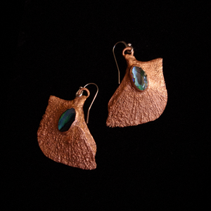 Cercei cupru Mother of Pearl - Artynos.ro