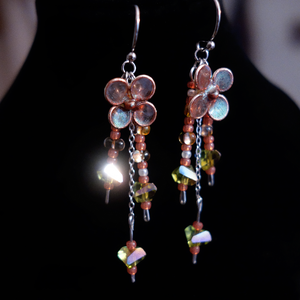 Cercei florali Chrome - Artynos.ro