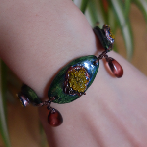 Brățară din Lut și Licheni - bijuterii - brățări - brățări din mărgele - Artynos.ro