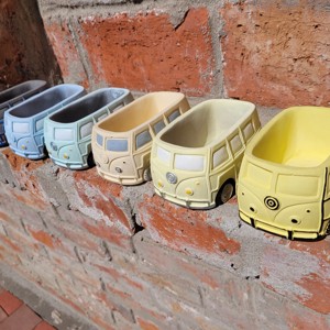 Suport de flori monocrom in forma de autobuz, miniplantare, , , ARTYNOS