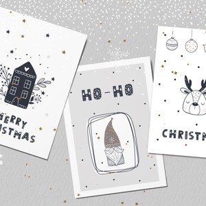 Hygge Crăciun carte poștală, felicitare, cadou set de 3 -  - Artynos.ro