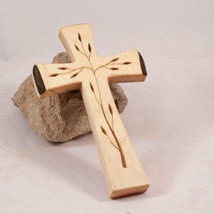 Cruce din lemn modelata, cruce de perete, , , ARTYNOS