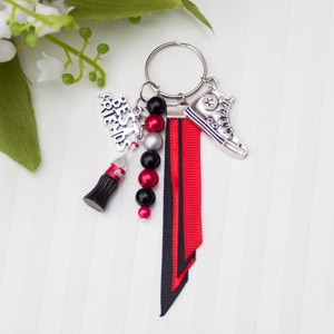 Breloc, ornament pentru geantă - Best Friends roșu/negru -  - Artynos.ro