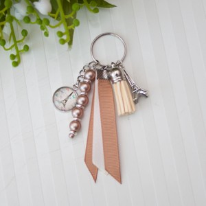 Breloc, ornament pentru geanta - Paris maro/bej, , , ARTYNOS