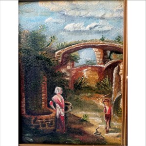 Pictură istorică vintage în ulei - arte vizuale și accesorii  - picturi - pictură în ulei - Artynos.ro