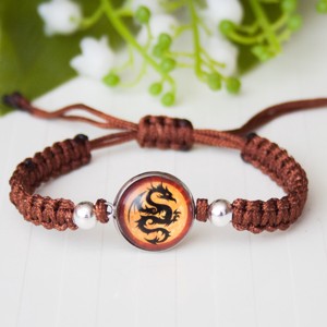 Bratara Macrame - Dragon maro, , , Bratara este realizata din fir gros de 1,5 mm cu noduri macramé. Se inchide cu o incuietoare glisan..., ARTYNOS