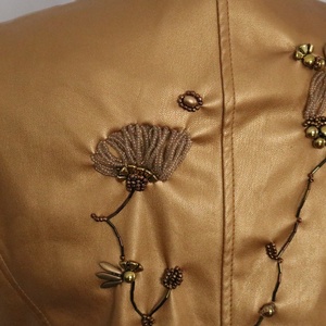 Jachetă aurie cu mărgele  - accessorii și unelte - mărgea, componente de bijuterii - mărgea de nisip - Artynos.ro