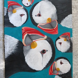 Pictura 40x50 cm pasari - arte vizuale și accesorii  - picturi - pictură acrilică - Artynos.ro