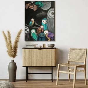 Print A3 cu bufnite inramat - Artynos.ro