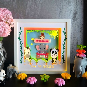 Tablou luminos, 3D, personalizat, fetite/ lampa de veghe- model JUNGLA, Casă & Stil de viață, Echipament pentru camera copiilor, Tablouri de cameră pentru copii, Arta de hârtie, Fotografie, grafică, desen, ilustrație, ARTYNOS