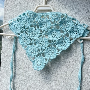 Bandana croșetată  - îmbrăcăminte și modă - eșarfe, pălării, fularuri - șal, eșarfă de cap - Artynos.ro