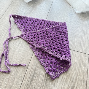 Bandana croșetată  - îmbrăcăminte și modă - eșarfe, pălării, fularuri - bandă pentru cap - Artynos.ro