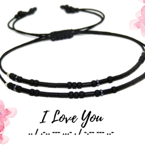 Set cuplu bratari cod Morse. Bratari personalizate - Artynos.ro