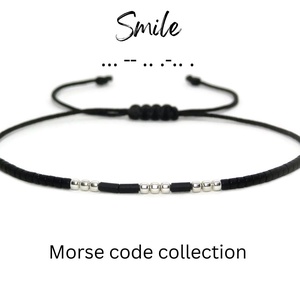 Bratara personalizata - Smile - cod morse / Bratari personalizate - Artynos.ro