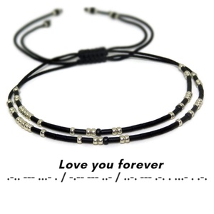 Set cuplu bratari cod Morse. Bratari personalizate - Artynos.ro