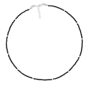 Colier minimalist turmalina neagra - piatra protectie. - bijuterii - coliere - coliere din mărgele - Artynos.ro