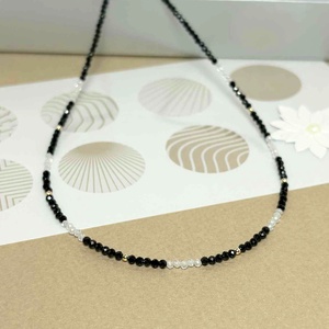 Colier turmalina si cubic zirconia - bijuterii - coliere - coliere din mărgele - Artynos.ro