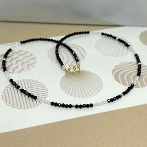 Colier turmalina si cubic zirconia - bijuterii - coliere - coliere din mărgele - Artynos.ro