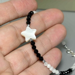 Bratara turmalina neagra - piatra protectie, piatra lunii si sidef. - bijuterii - brățări - brățări din pietre semiprețioase - Artynos.ro