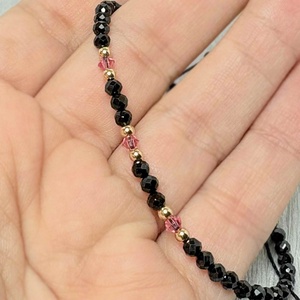 Bratara din turmalina, aur filat 14K si cristale Preciosa - bijuterii - brățări - brățări din pietre semiprețioase - Artynos.ro