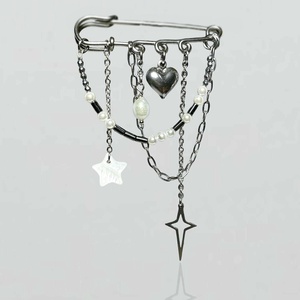 Brosa martisor cu mesaj in Codul Morse - Loved - bijuterii - broșe - Artynos.ro