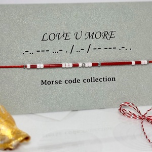 Bratara martisor cu mesaj in Codul Morse - bijuterii - mărțișor - Artynos.ro