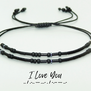 Set cuplu bratari cod Morse. Bratari personalizate, Bijuterii, Bratari, Bratari din margele, Altele, ARTYNOS