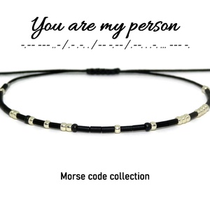 Bratara cu mesaj in cod Morse. Bratara personalizata - Artynos.ro