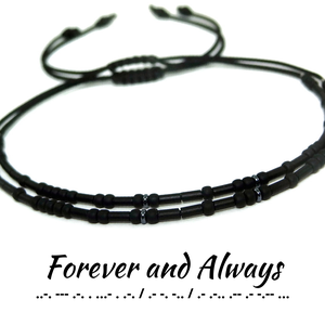 Set cuplu bratari cod Morse. Bratari personalizate - Artynos.ro