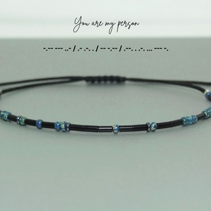 Bratara cu mesaj in cod Morse. Bratara personalizata - Artynos.ro