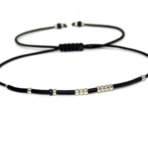 Bratara cu mesaj in cod Morse My person. Bratara personalizata - bijuterii - brățări - brățări din mărgele - Artynos.ro