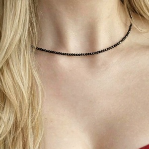 Colier minimalist din turmalina neagra fatetata si aur filat de 14k, Bijuterii, Coliere, Coliere din margele, Altele, ARTYNOS