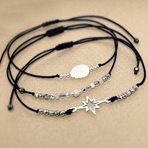 Set 3 bratari din pietre semipretioase si sidef - Celestial Trio - bijuterii - brățări - brățări din pietre semiprețioase - Artynos.ro