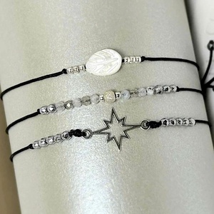 Set 3 bratari din pietre semipretioase si sidef - Celestial Trio - bijuterii - brățări - brățări din pietre semiprețioase - Artynos.ro
