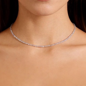 Colier labradorit - Mystic Glow, Bijuterii, Coliere, Coliere din margele, Altele, Un colier delicat, tip choker, realizat din labradorit natural fatetat de 2 mm, ale carui reflexe s..., ARTYNOS