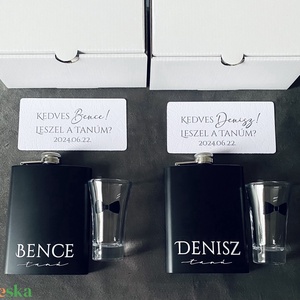 Pachet pentru solicitare martor bărbat - accesorii nuntă - amintiri și cadouri de nuntă - cadou nuntă - pahar de nuntă, set de sticlă - Artynos.ro