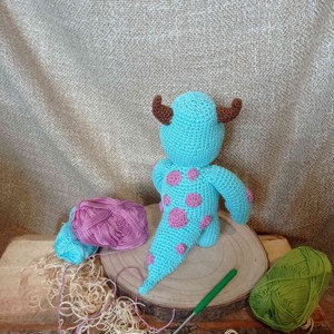 Figura croșetată Monster Inc.-Sullivan - jucării și echipamente pentru copii - jucării și accesorii pentru copii - păpuși de joacă - Artynos.ro